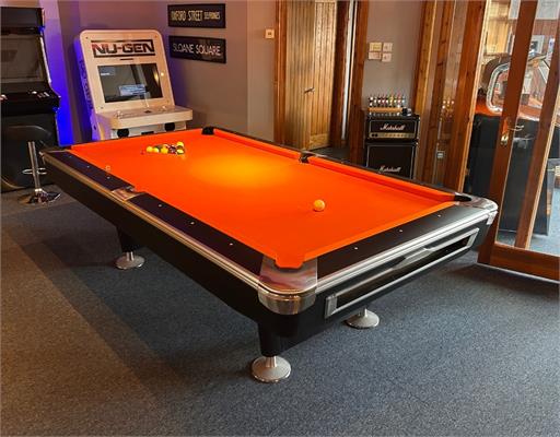 Signature Lincoln American Pool Table: Black Finish 8ft - Warehouse Clearance